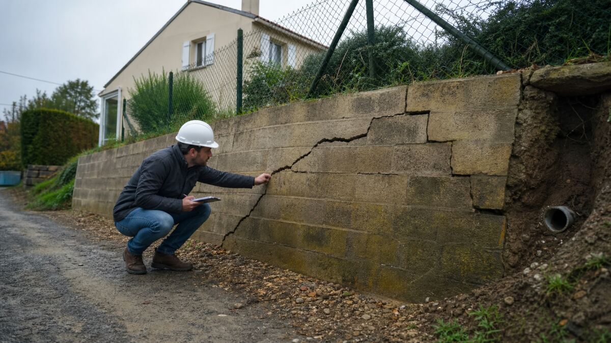 Mur de soutènement fissuré : quand agir en urgence