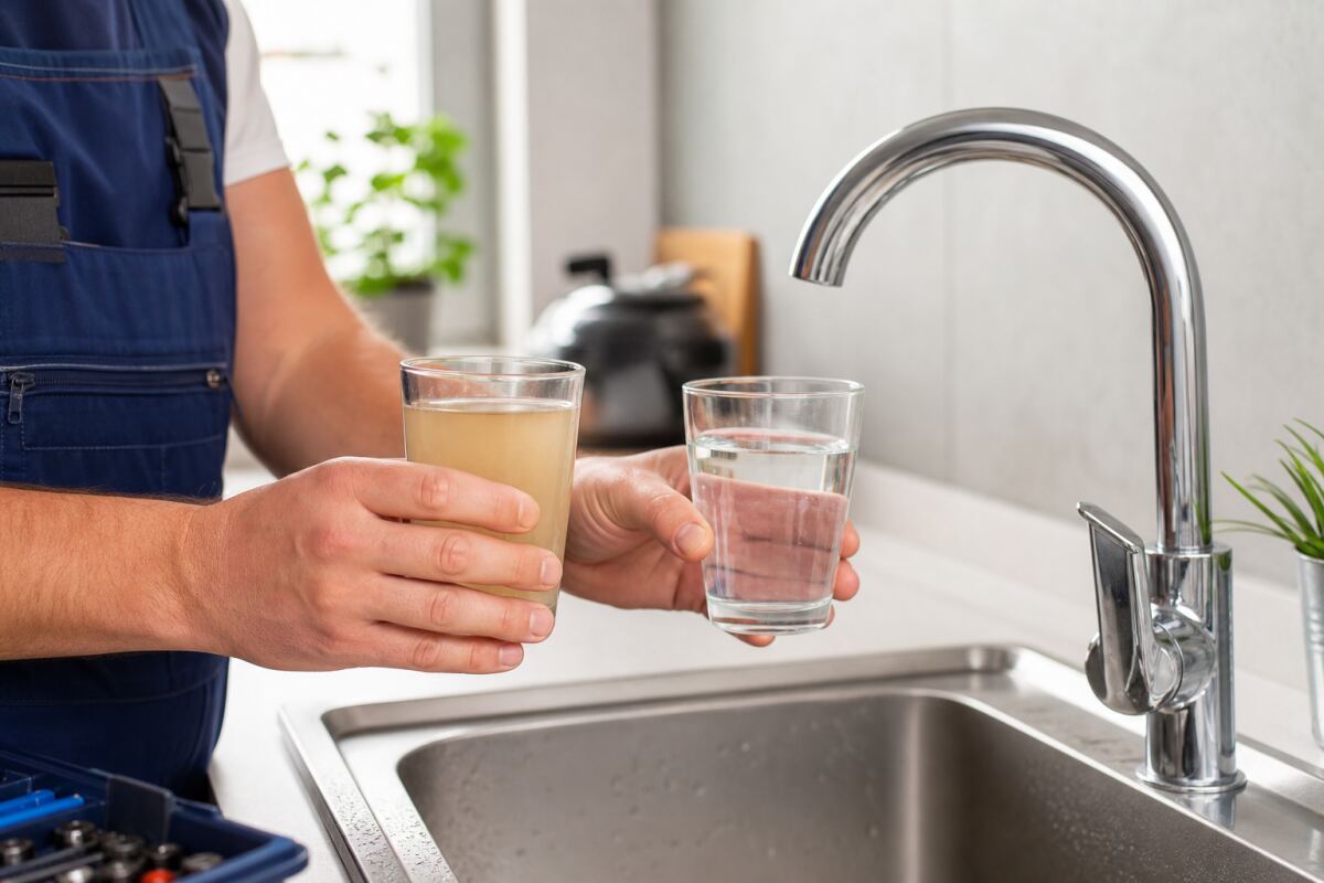 Eau du robinet brune ou trouble : que faire ?