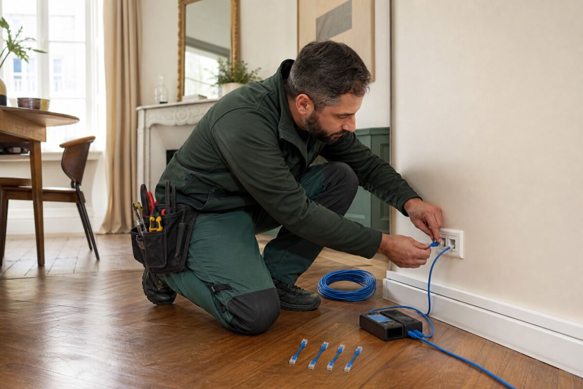 Réseau Ethernet en rénovation : câbles et chemins