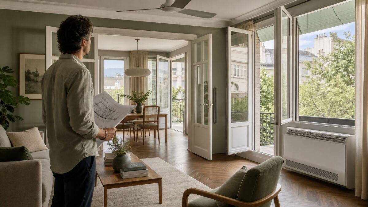 Climatiser un appartement sans façade disponible : solutions et limites