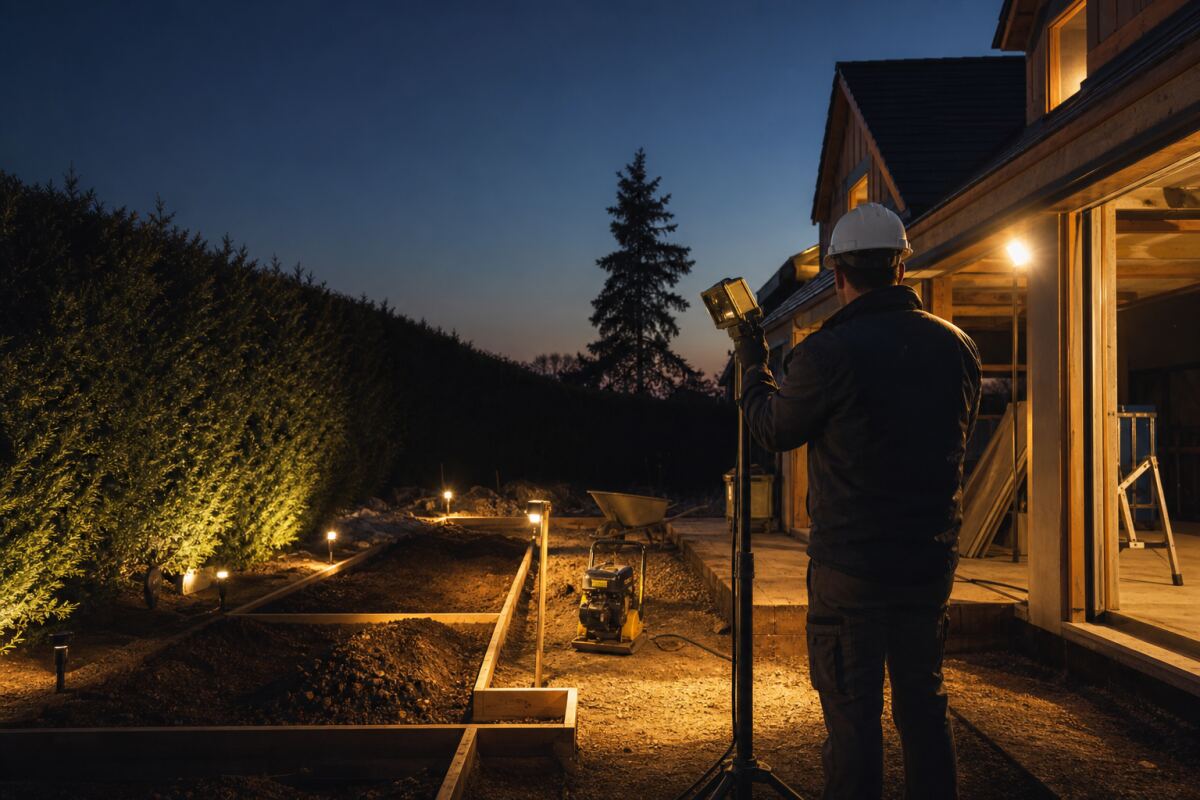 Éclairage de chantier la nuit : réduire l’impact sur la