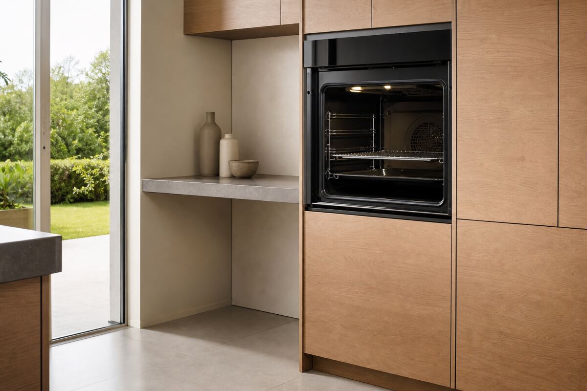 Four accessible : hauteur, porte escamotable et tablette de dépose