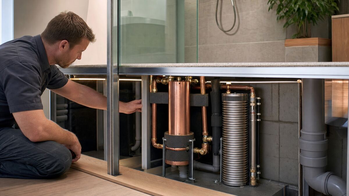 Récupérateur de chaleur sur douche : rendement et contraintes d’évacuation