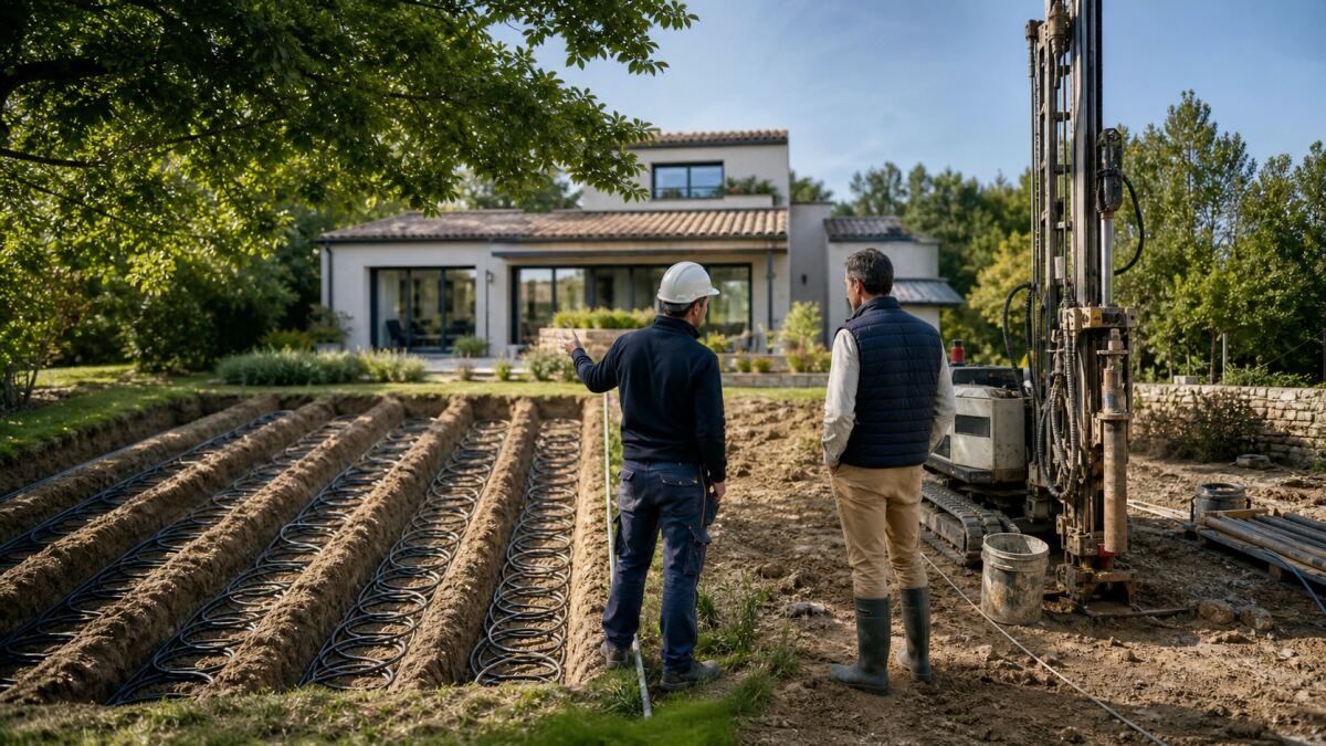 Géothermie horizontale ou verticale : terrain, forage et dimensionnement