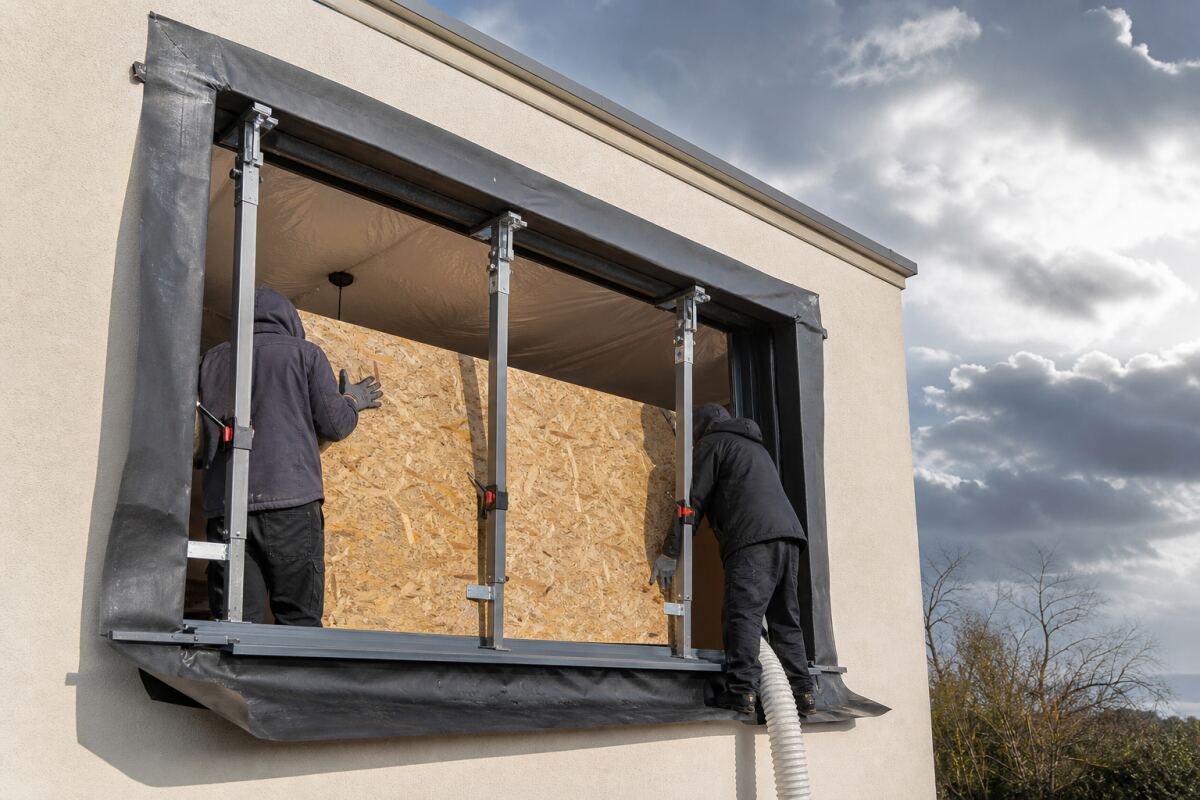 Fenêtre arrachée par le vent : fermeture provisoire sans