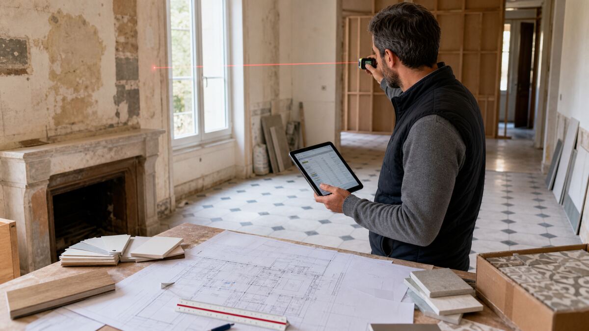 Métré travaux : quantités, pertes et raccords