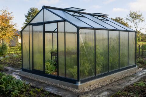 Serre de jardin sur dalle ou plots : vent, drainage et condensation