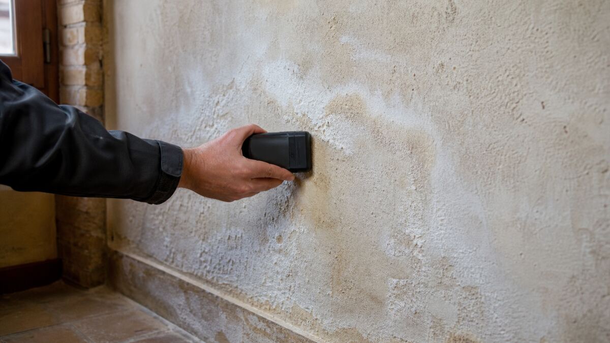 Humidimètre sur un mur salin : éviter les fausses valeurs