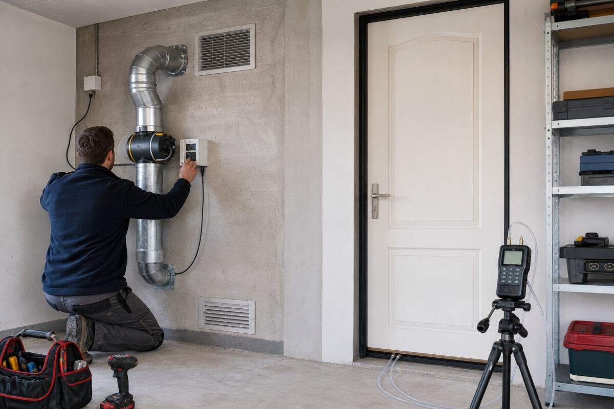 Mettre un garage en légère dépression : ventilation et sécurité des appareils