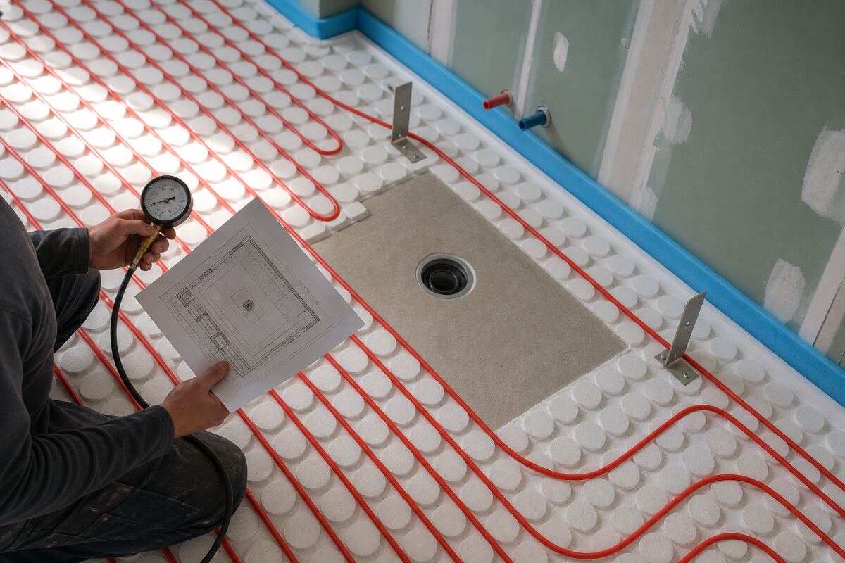 Plancher chauffant sous douche : compatibilité, régulation et réparation