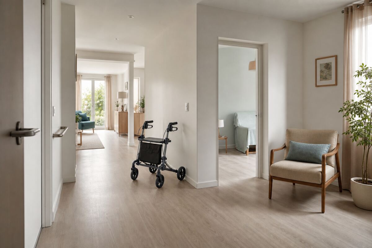 Circuler avec un déambulateur dans le logement