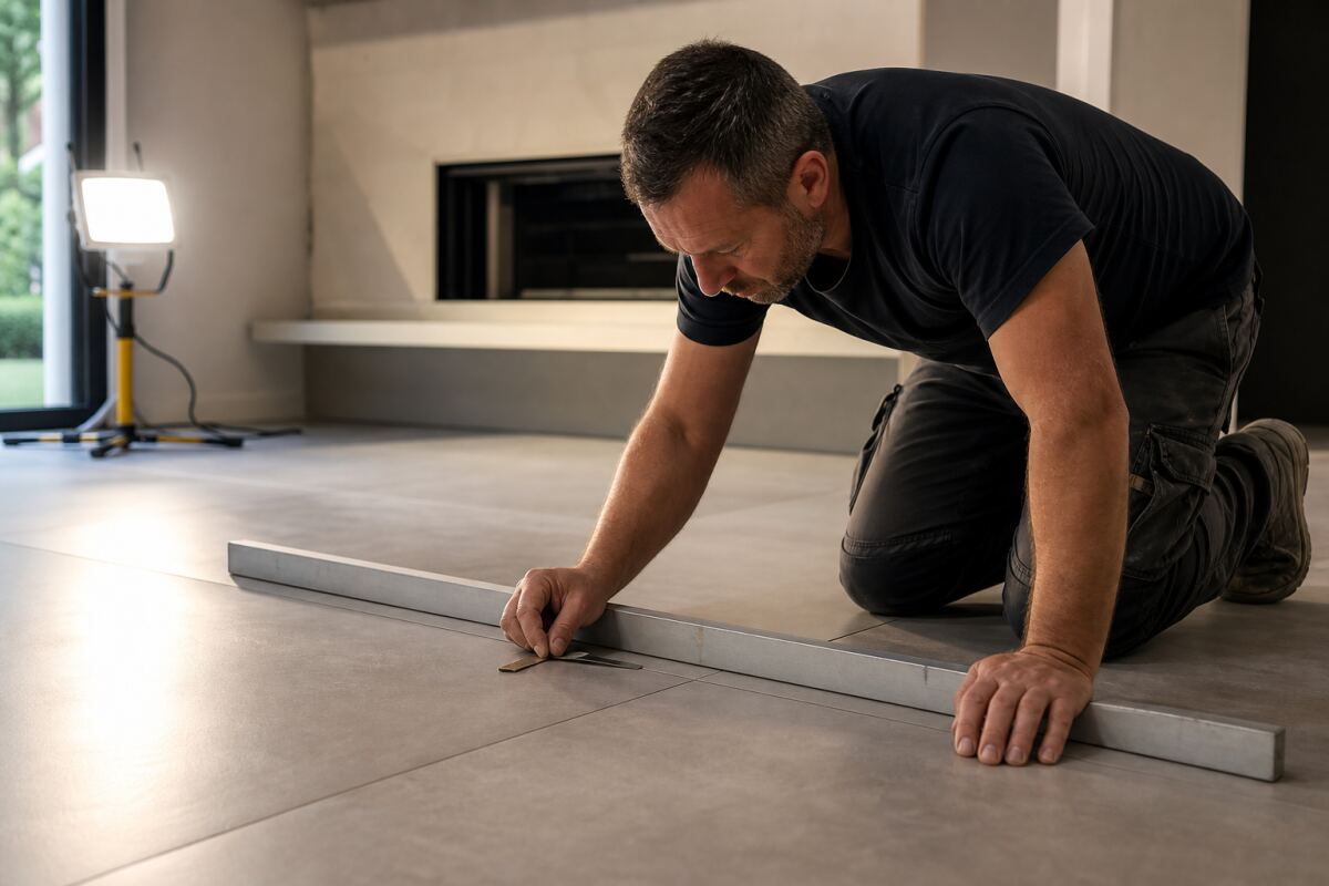 Carrelage irrégulier : mesurer les différences de niveau