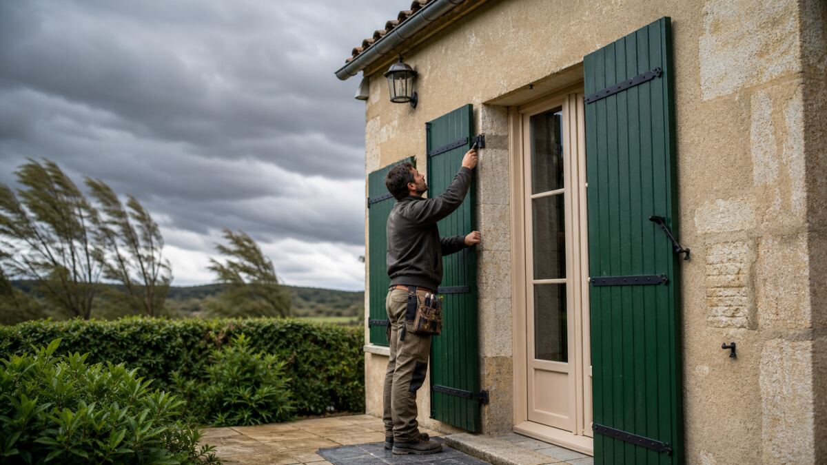 Volets en zone de tempête : fixation et entretien