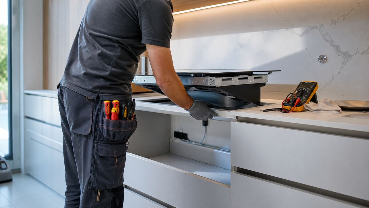 Plaque induction : alimentation et ventilation