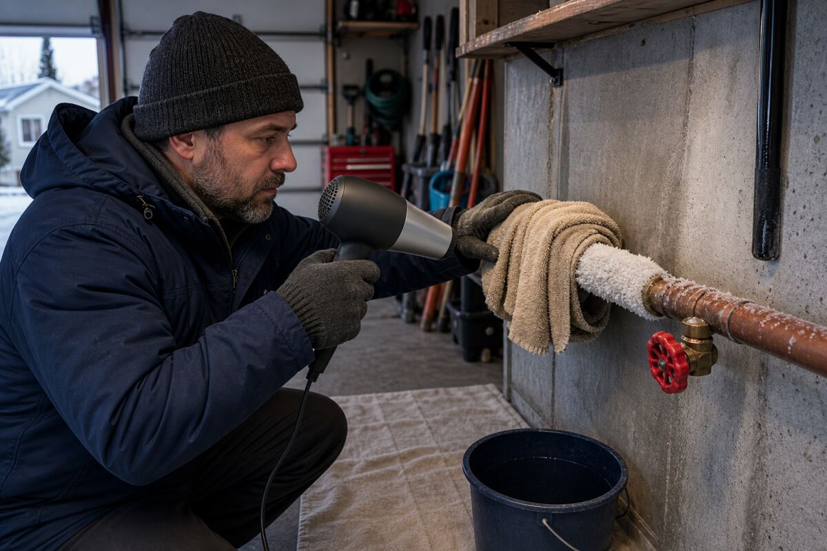 Canalisation gelée : dégeler sans risque d’incendie