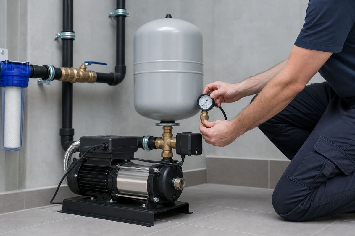 Surpresseur domestique : volume utile, démarrages et protection contre le manque d’eau