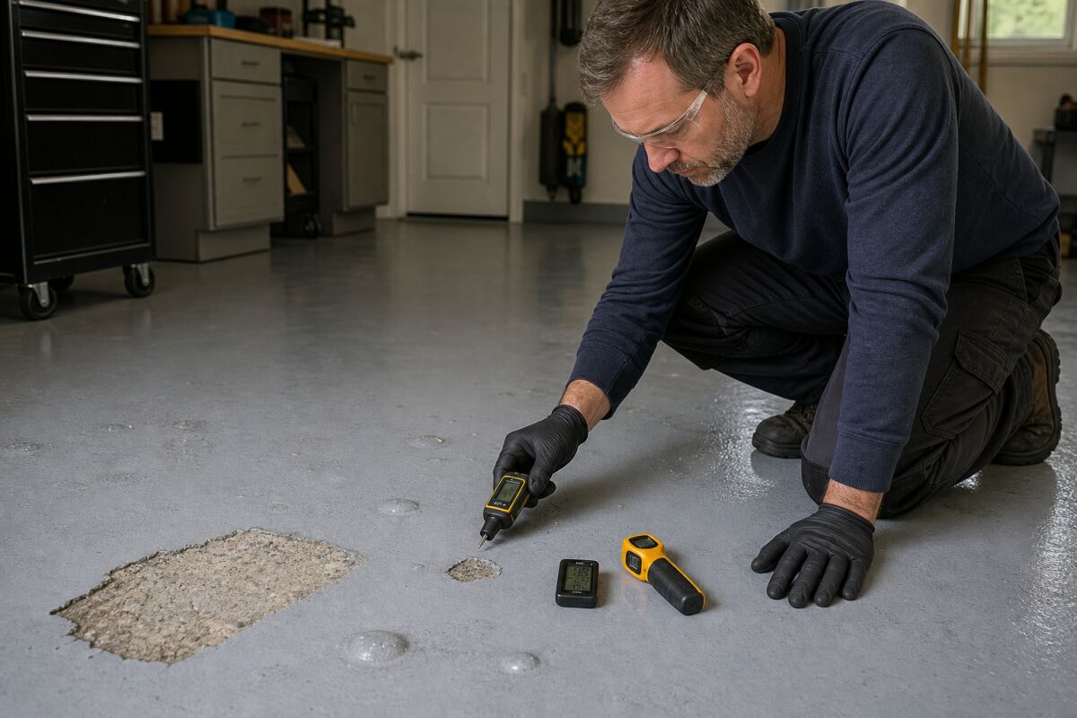 Résine époxy sur dalle humide : cloques, osmose et préparation