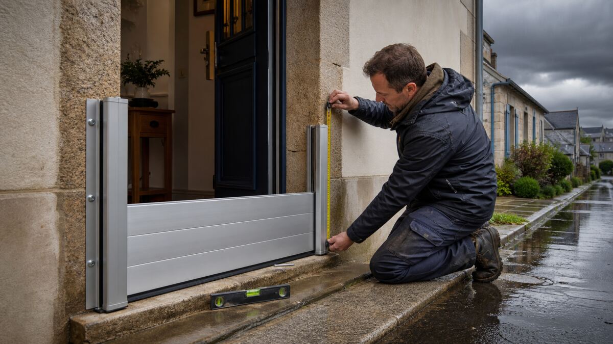 Batardeau anti-inondation : mesure et pression