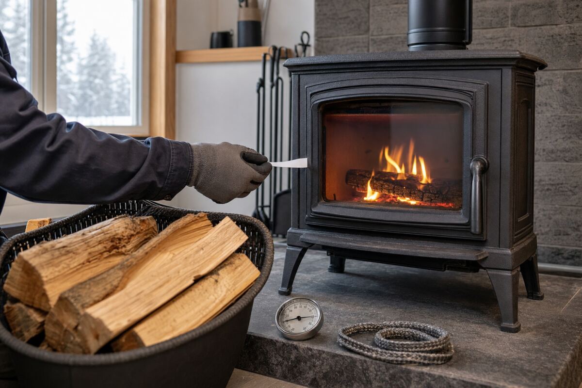 Poêle à bois : limiter les particules dans la pièce