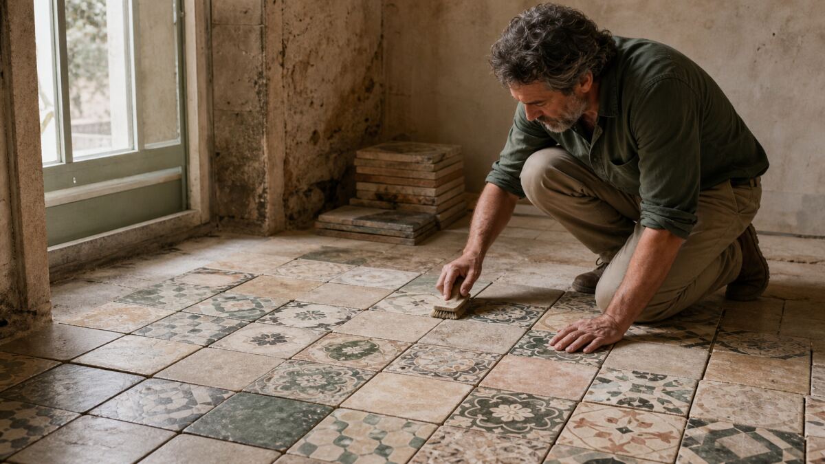 Carreaux anciens : déposer, nettoyer et calepiner