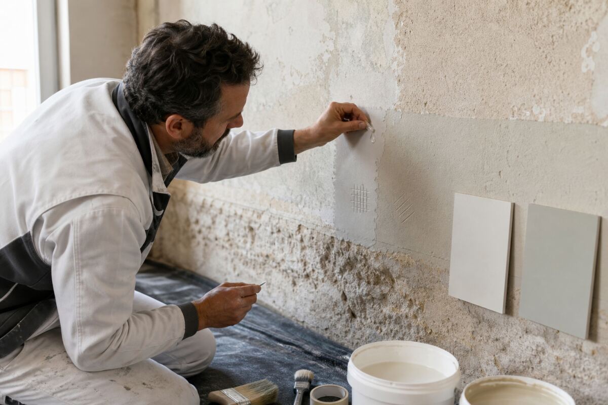 Peinture au silicate sur ancien fond : vérifier avant pose