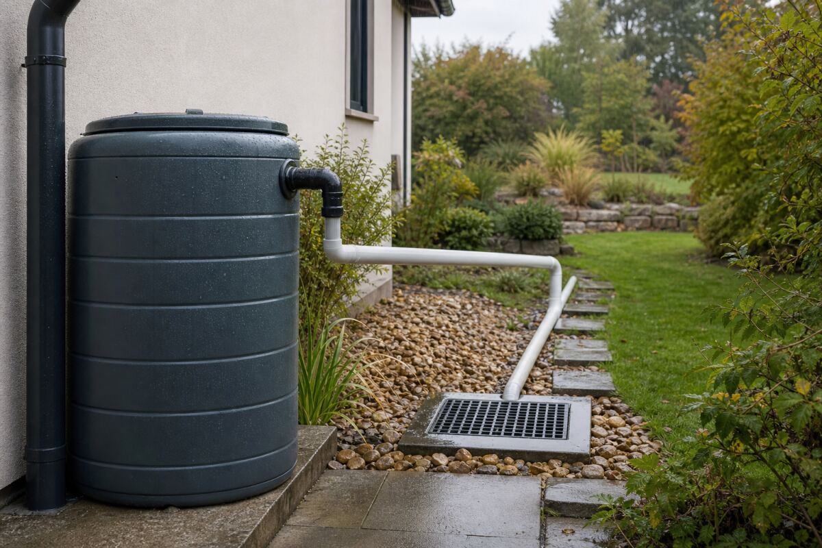 Trop-plein de cuve d’eau de pluie : bien l’évacuer