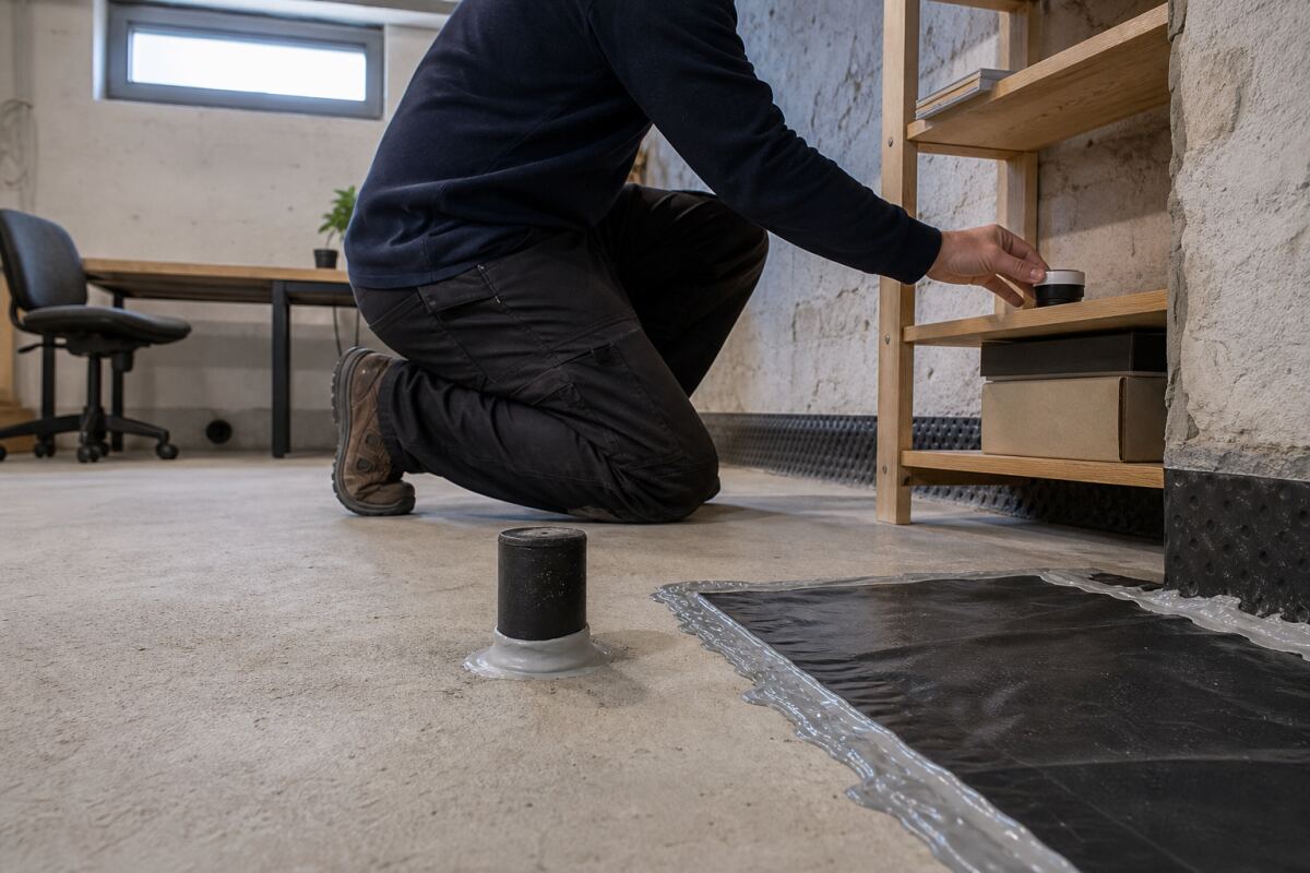 Radon en sous-sol aménagé : mesurer puis corriger